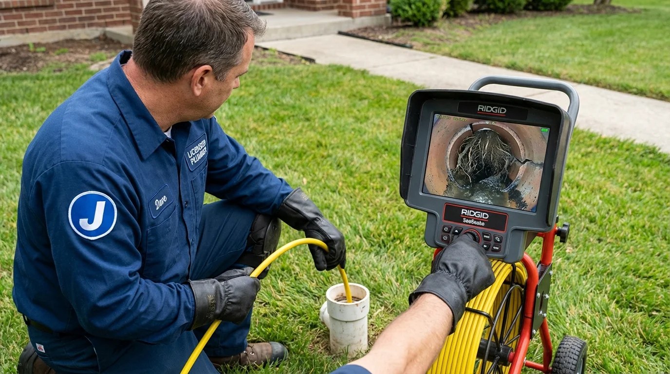 Sewer camera inspection being performed by Johns Plumbing LLC in Rockville Centre